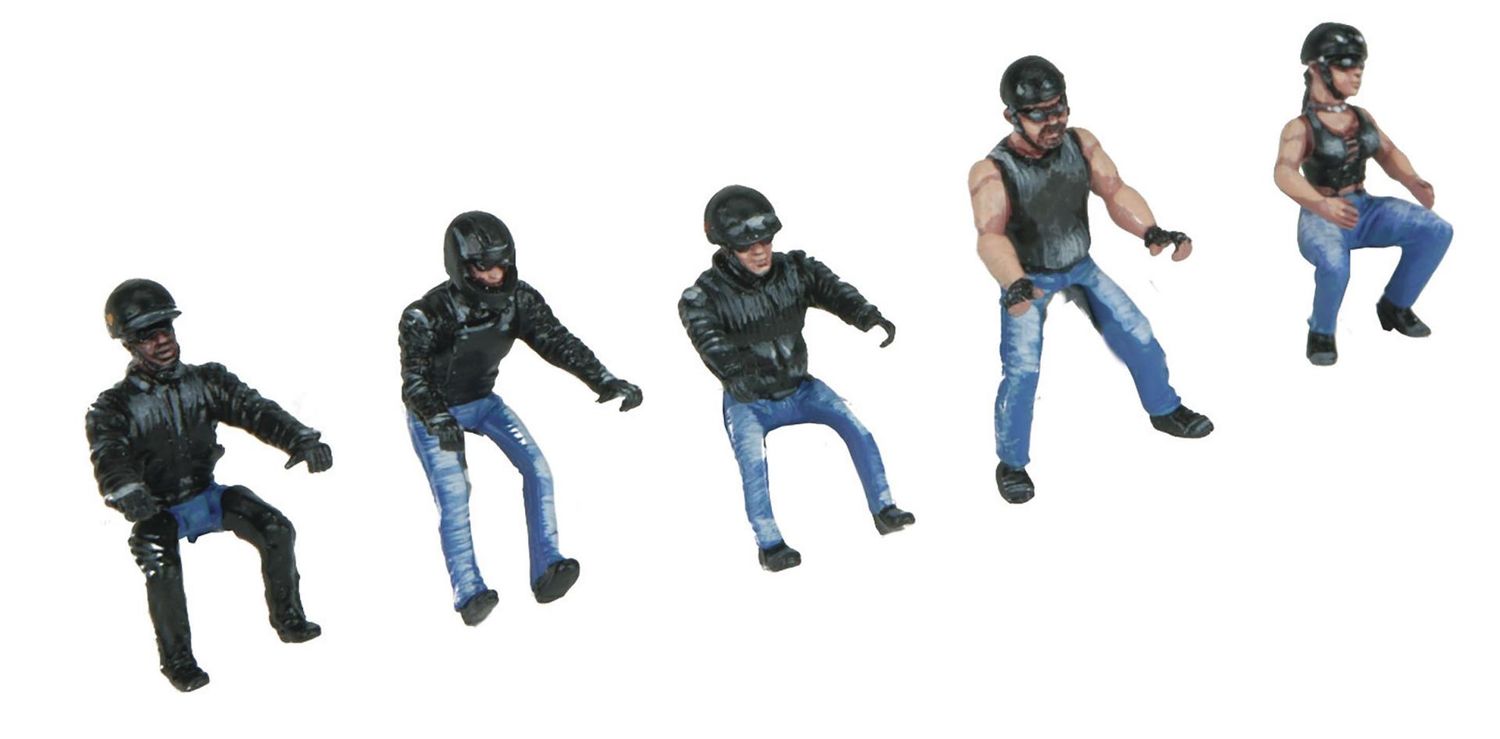 30-11091 - O Gauge 5-Piece Motorcycle Figure Set #1