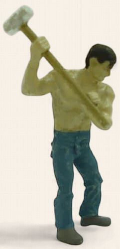 A1196 - Man Swinging Sledge Hammer