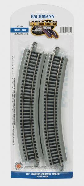 44501 - 18" RADIUS CURVED (HO SCALE NICKEL SILVER)