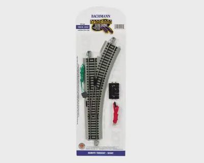 44562 - Right Hand EZ Track Nickel Silver Switch with Gray Roadbed