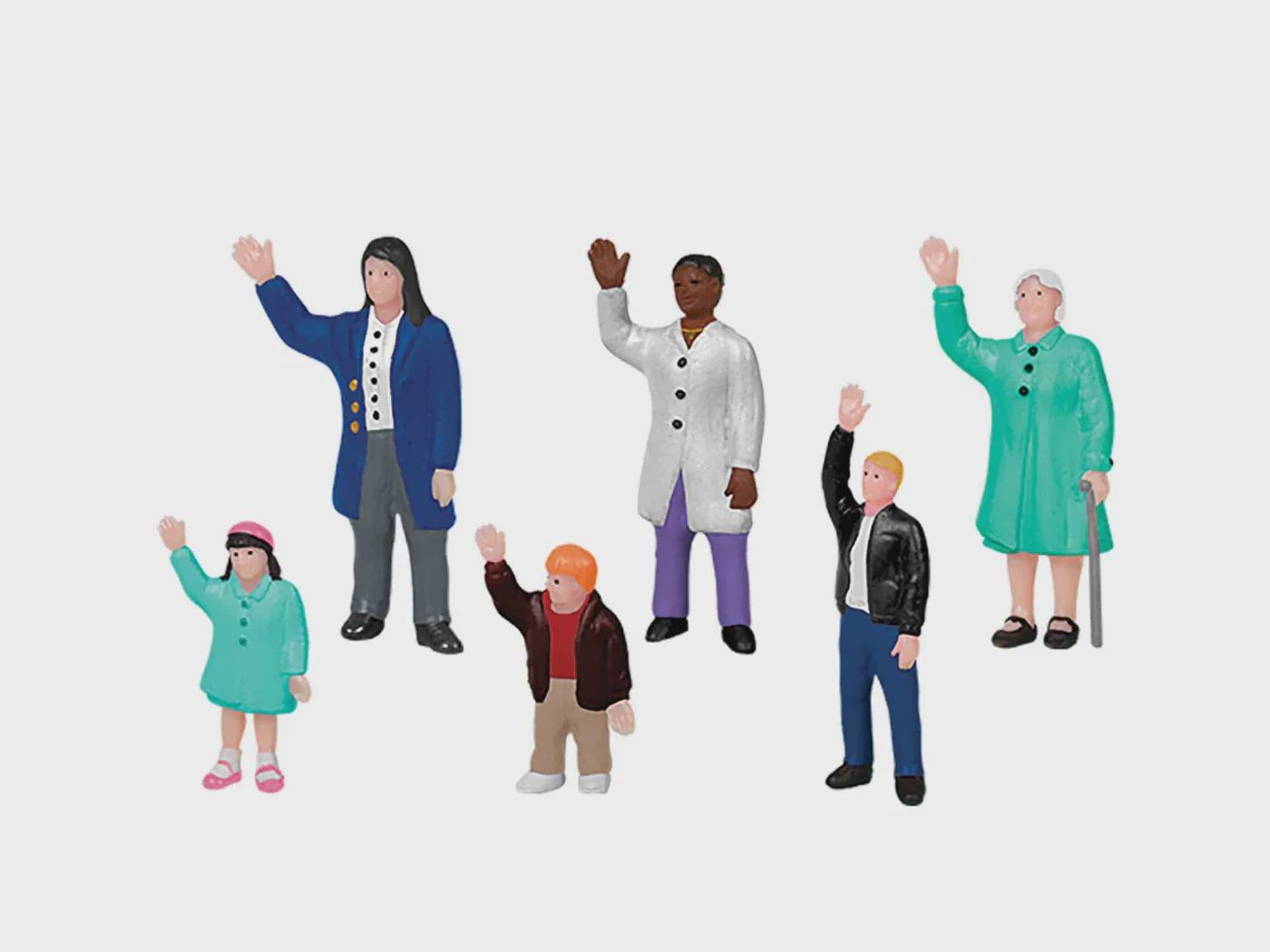 1930240 - People Waving / 6 PACK