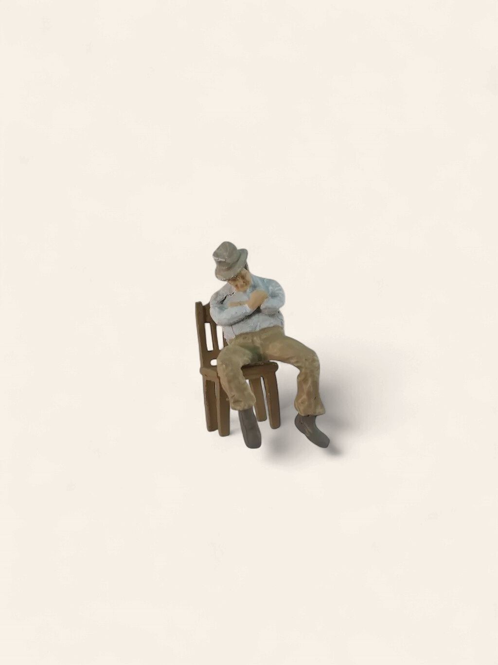 A1264 - Sleeping Man Leaning on Chair