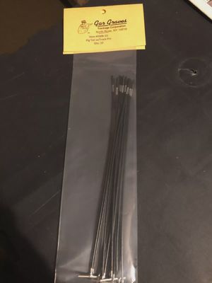 930B - 12 Pieces -16 Gauge Wire with 8 inch Pigtail Soldered to Track Pin / Black