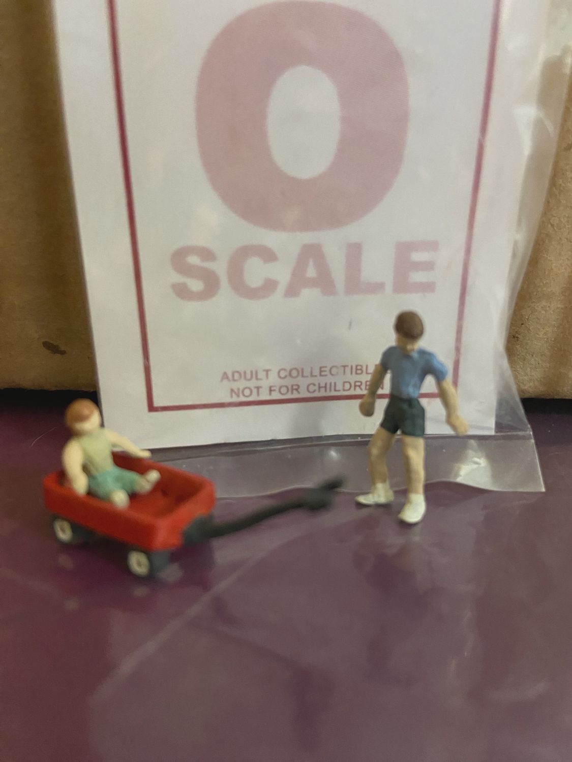 A1595 - Boy Pulling Little Sister in Wagon