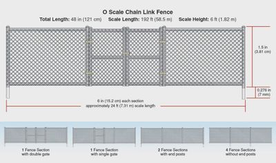 A3003 - Chain Link Fence - O Scale