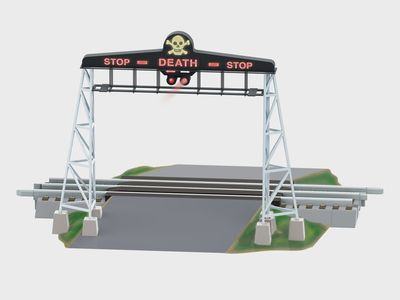 2329050 - O RTR Billups Crossing Gate Illuminated Skull and Crossbones