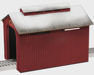 1929090 - LIGHTED CHRISTMAS HALF-COVERED BRIDGE