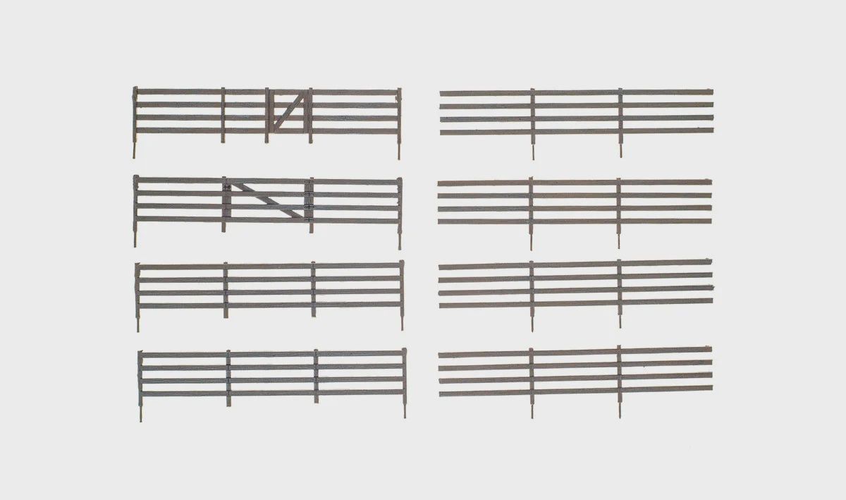 A3002 - Rail Fence / 8 Pieces - O Scale