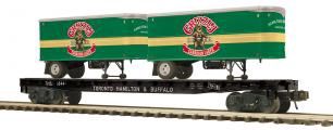 20-95761 - Toronto Hamilton &amp; Buffalo Flat Car w/(2) PUP Trailers / Grizzly Beer