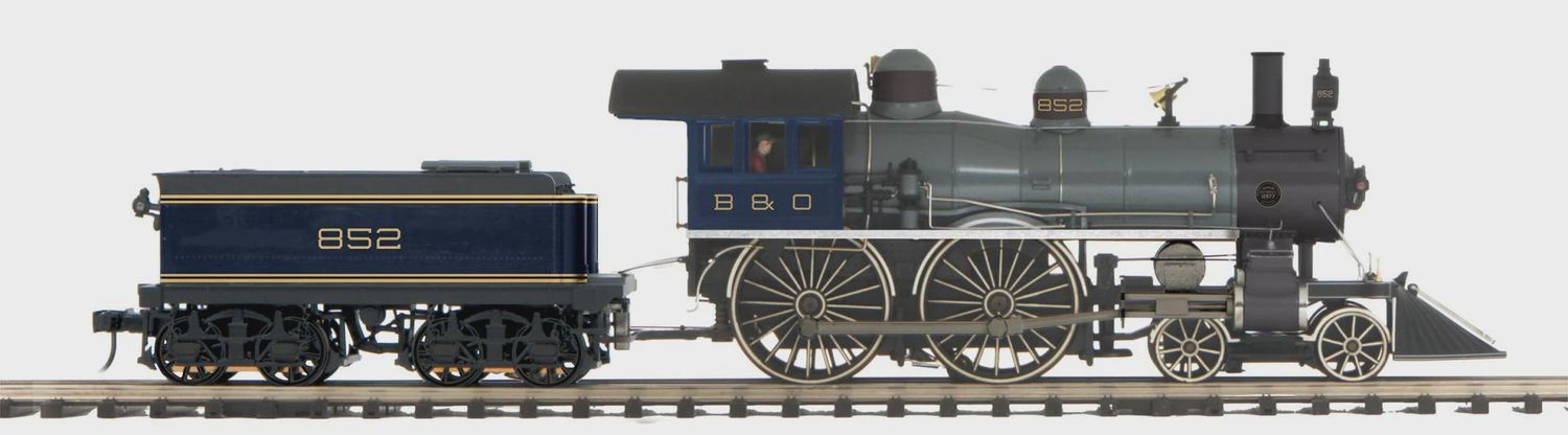 20-30106-1 - O Scale Premier Baltimore &amp; Ohio 4-4-0 American Steam Engine w/Proto-Sound 3.0 (86” Hi-Rail Wheels)