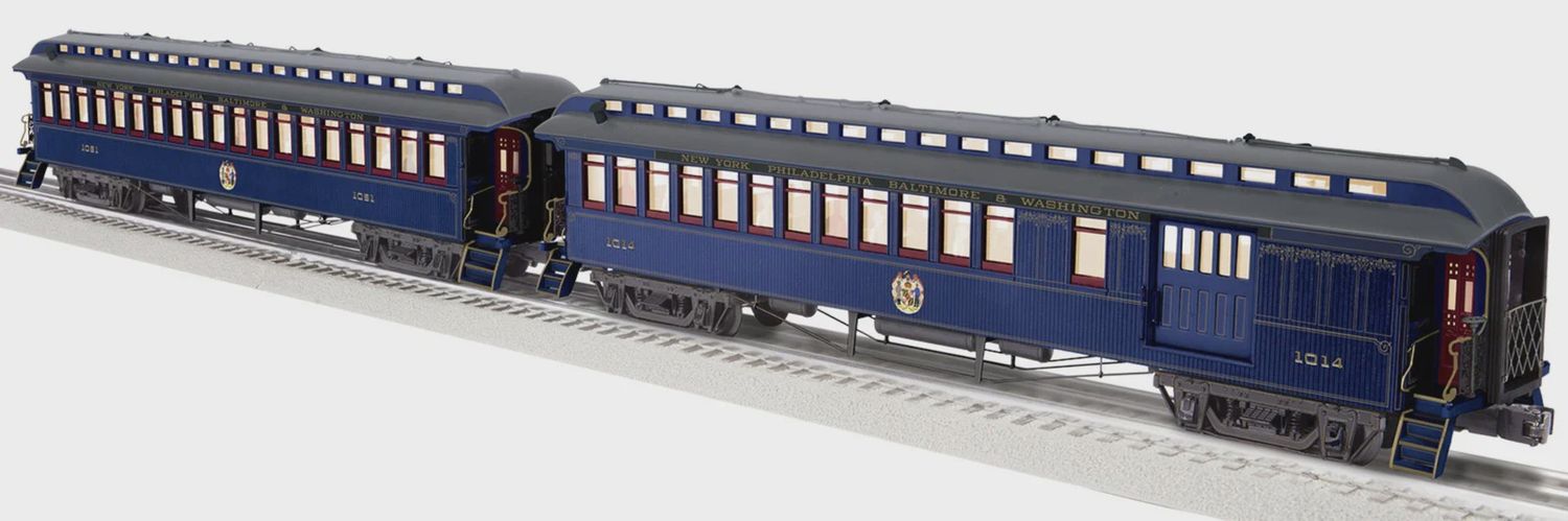 2427560 - Royal Blue Wood Passenger Car 2-Pack B