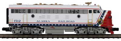 20-22005-1  Alaska Heritage O Scale Premier F-7 A Unit Diesel Engine w/Proto-Sound 3.0 (Hi-Rail Wheels) (Copy)