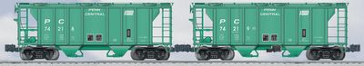6-21918 - Penn Central PS-2 2-Bay Covered Hopper 2-Pack