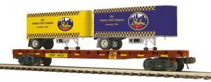20-95587 - Indiana &amp; Ohio Flat Car w/(2) PUP Trailers