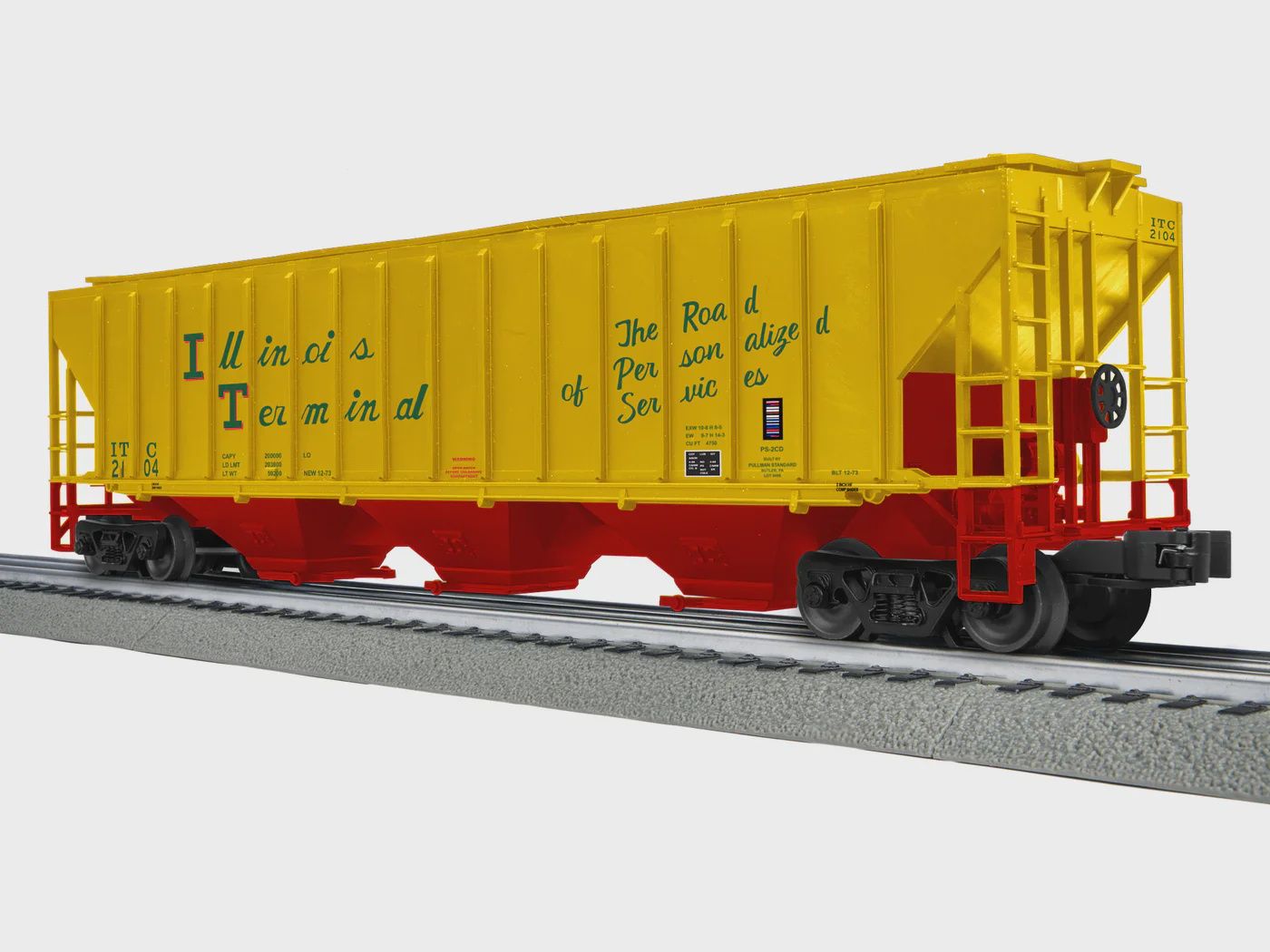 2442129 - Illinois Terminal PS-2CD Covered Hopper #2104