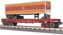 30-76168 - Milwaukee Road Flat Car w/ Trailer