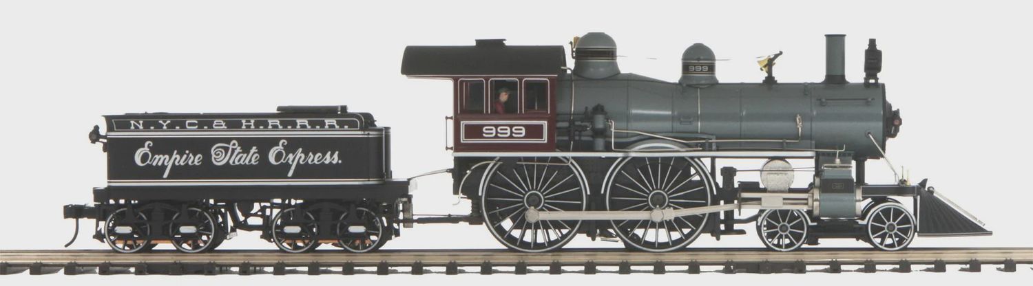 20-30100-1 - New York Central 4-4-0 Empire State Express Steam Engine w/Proto-Sound 3.0 (86” Hi-Rail Wheels)