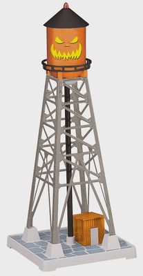 30-90726 - O Scale RailKing Halloween #193 Industrial Water Tower With LEDs