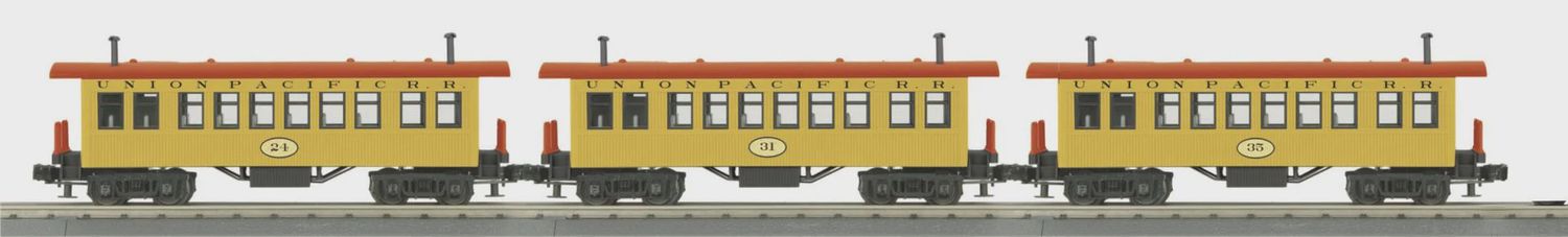 30-6457 - O Gauge RailKing Union Pacific 3-Car Overton Passenger Coach Set