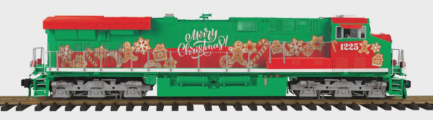 70-2189-1 - G Gauge RailKing One Gauge Christmas ES44AC Diesel Engine w/Proto-Sound 3.0