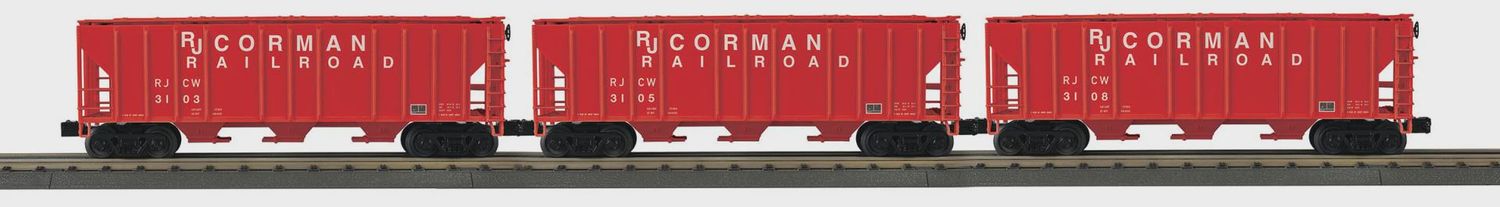 30-70159 - O Gauge RailKing RJ Corman 3-Car Ps-2 Discharge Hopper Set