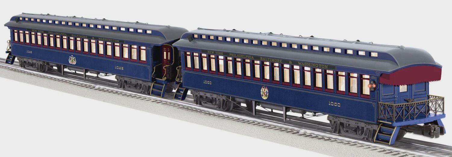 2427570 - Royal Blue Wood Passenger Car 2-Pack C