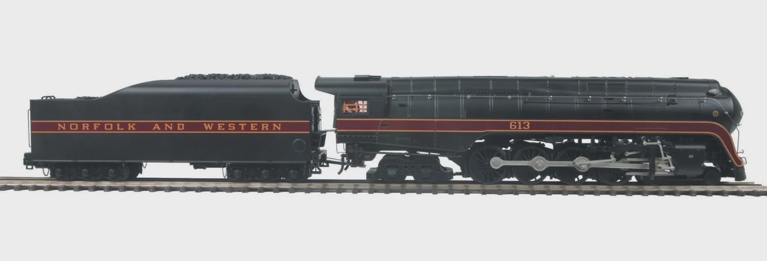 20-3951-1 - Norfolk &amp; Western O Scale Premier 4-8-4 J Steam Locomotive w/Proto-Sound 3.0 (Hi-Rail Wheels)