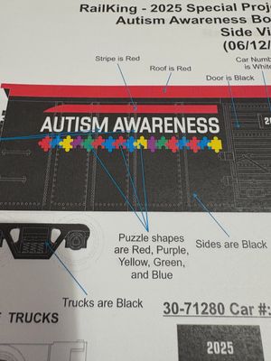 30-71281 - Autism Awareness Boxcar