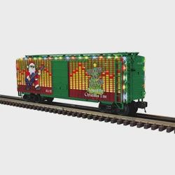 3001779 - O PREMIER 40' PS-1 BOX CAR WITH 6' DOOR CHRISTMAS (LIGHTED) 1224 (MULTI-COLORED) - 3RL