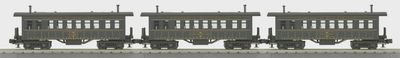 30-6455 - O Gauge RailKing Denver &amp; Rio Grande 3-Car Overton Passenger Coach Set