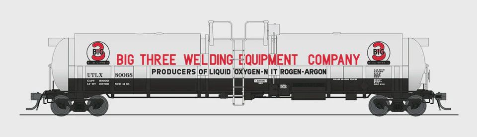 6314 - Broadway Limited 6314 HO Big 3 Welding Equipment Cryogenic Tank Car (Pack of 2)