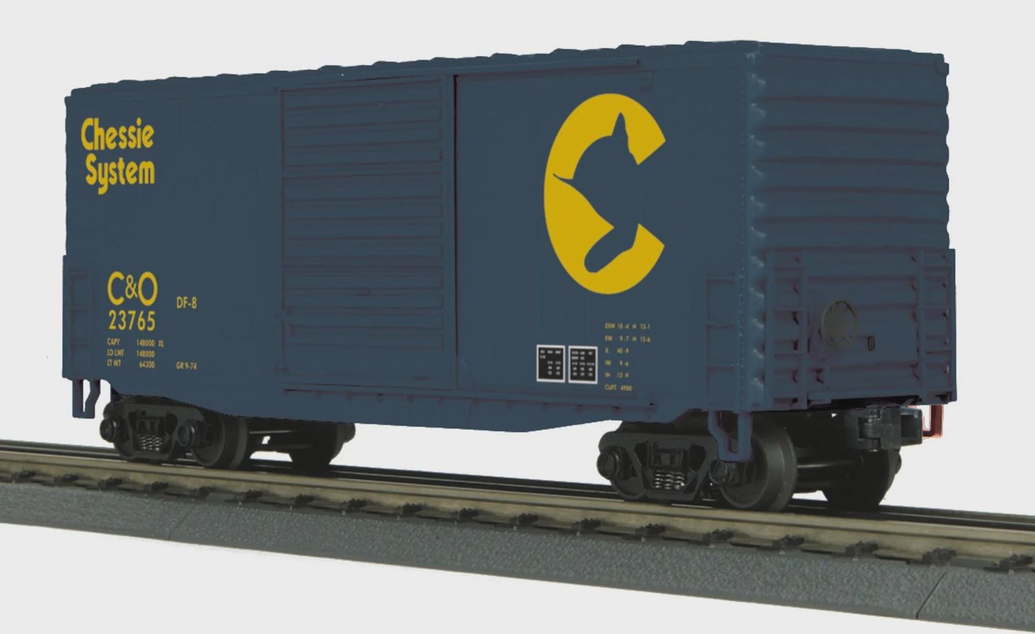 30-74815 - Chessie O Gauge RailKing 40' High Cube Box Car