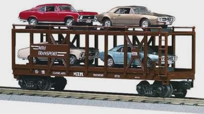 30-7638 - MTH Auto Transportation  Auto Carrier Flat Car '67 Pontiac Firebird