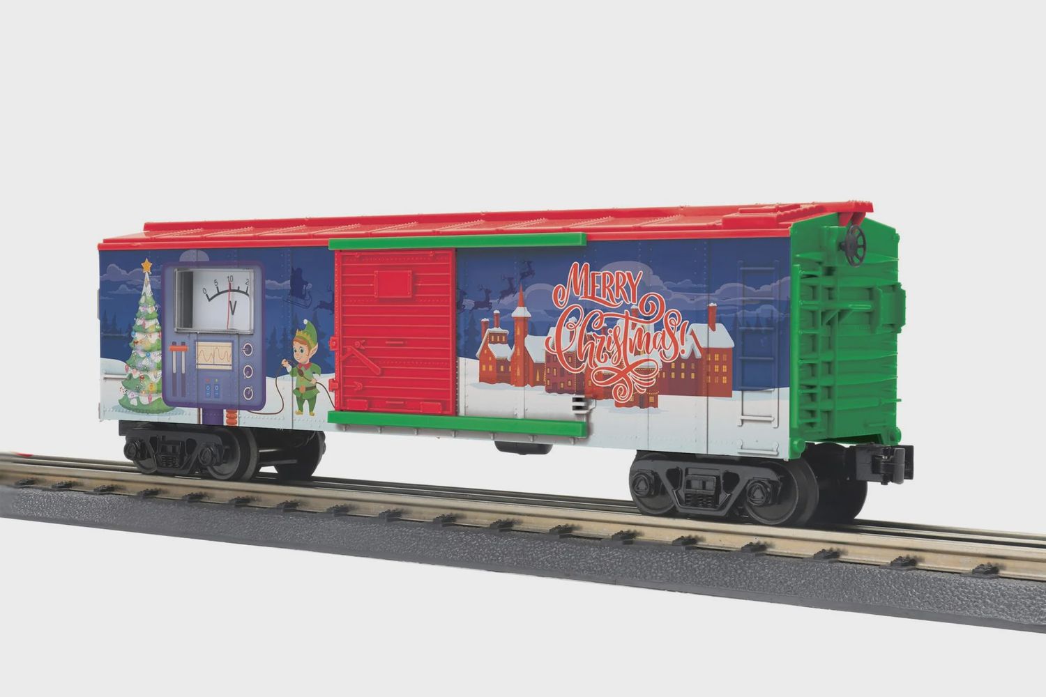 30-71232 - O Gauge RailKing Christmas Box Car w/Power Meter