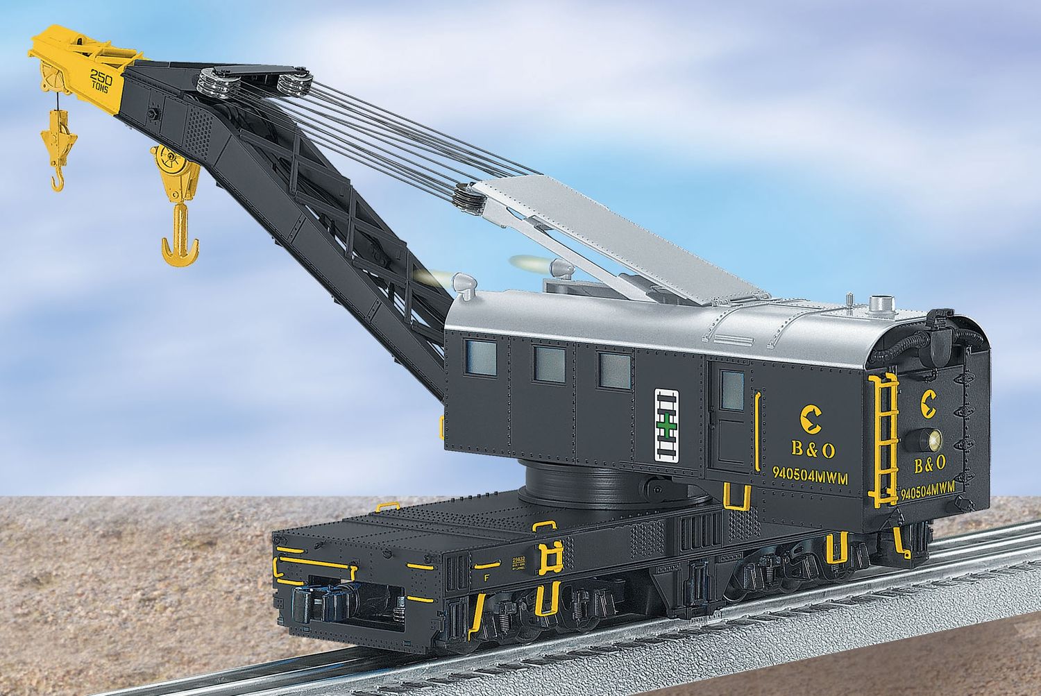 6-29832 - Chessie Operating Crane Car with TMCC