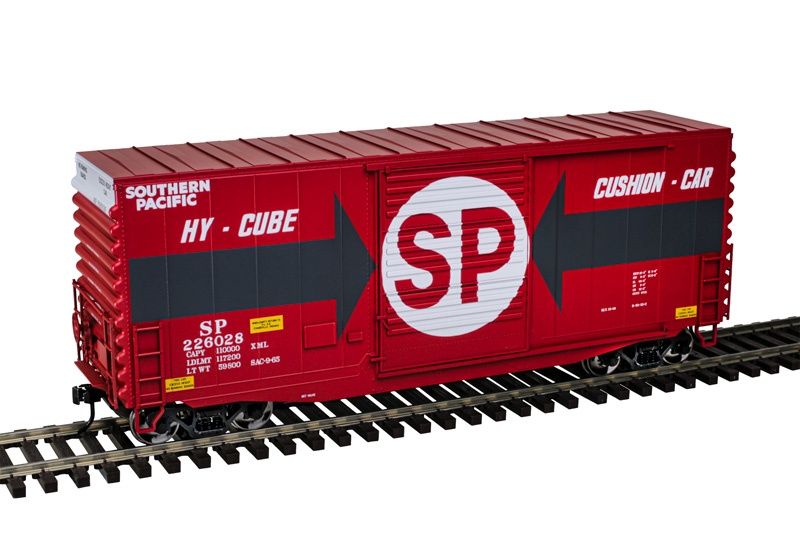 2001131 - 3RL TRAINMAN 40' HY-CUBE BOX CAR SOUTHERN PACIFIC 226022, 226028 (RED/GRAY)