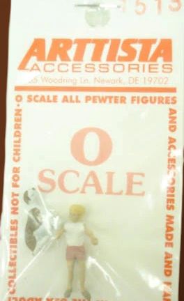 A1513 - Girl Standing w/ Minding Dog