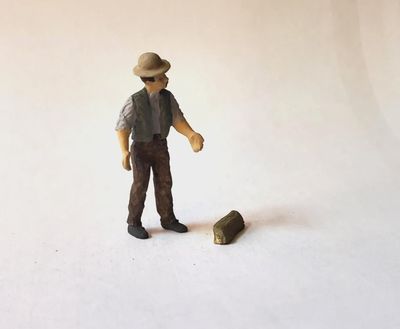 A1532 - Fireman Holding Wood