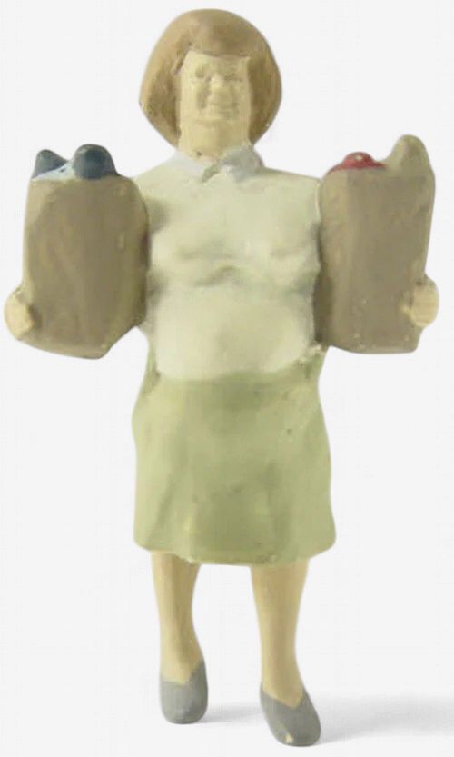 A1451 - WOMAN CARRYING GROCERIES
