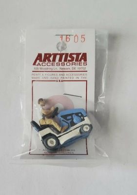 a1605 - Man on Riding Lawnmower