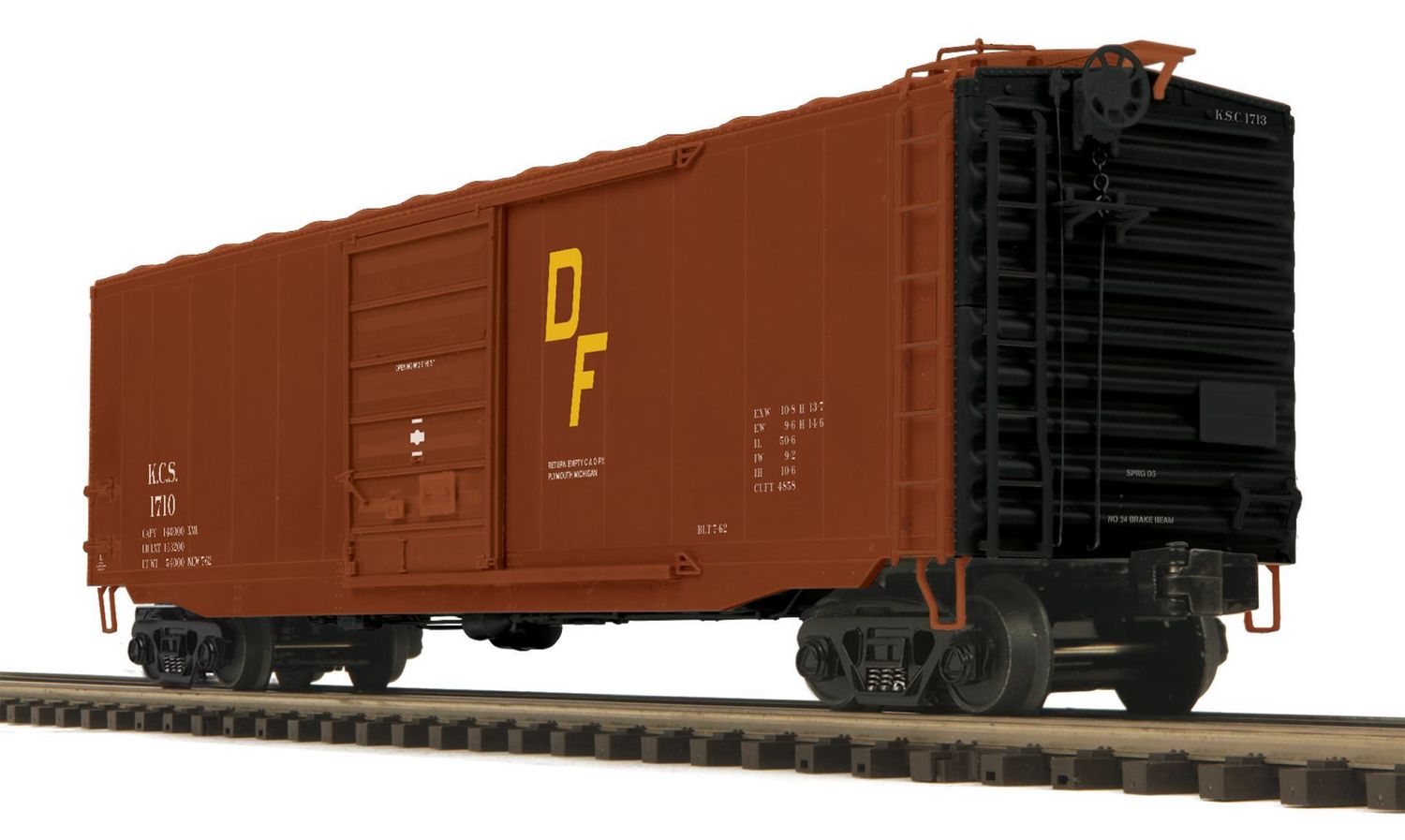 20-99438 - Kansas City Southern O Scale Premier 50’ Ps-1 Box Car w/Pullman Standard Door