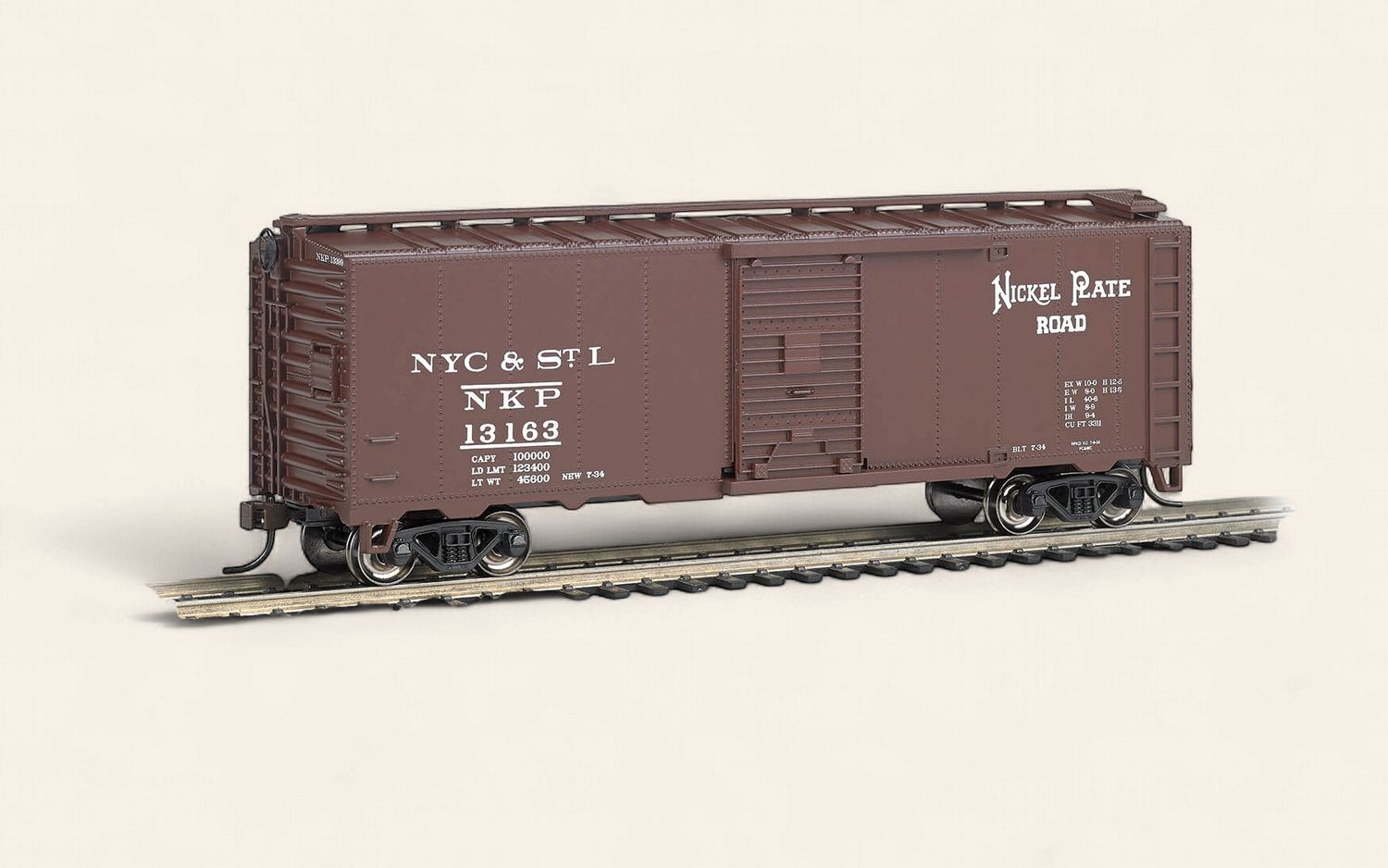 15012 - Nickel Plate Road 40' Steam-Era Steel Boxcar #13163