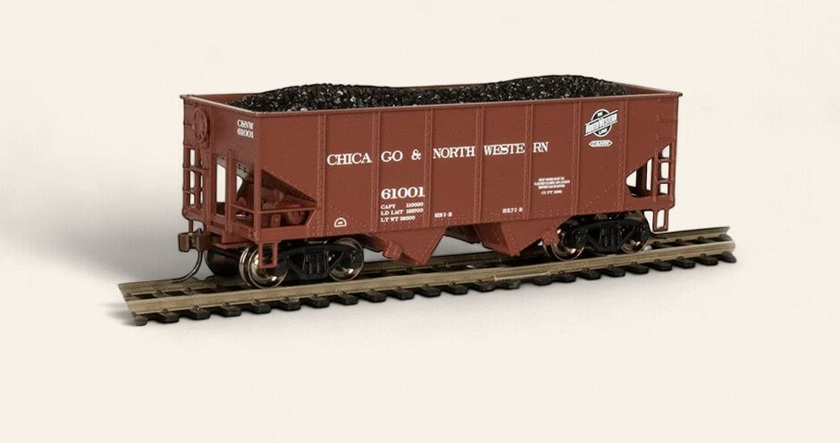 19514 bac - C&amp;NW™ #61001 - 55-TON 2-BAY USRA OUTSIDE BRACED HOPPER