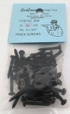 808-5 - Bag of 50 #4 3/4 inch Phillips Pan Head Screw / Black