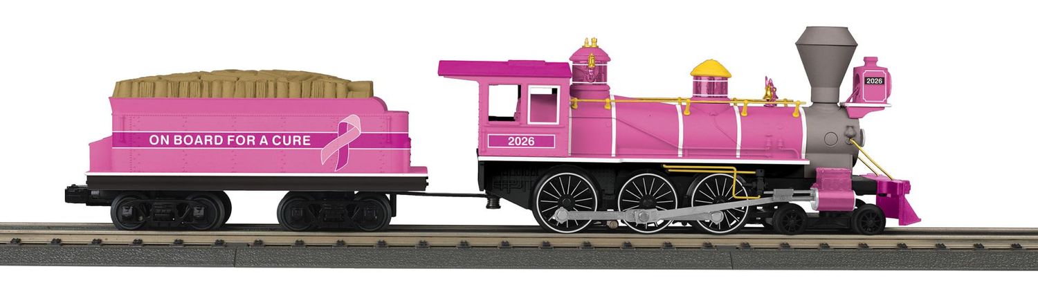 30-1919-1 - O Gauge RailKing Cancer Awareness 4-6-0 Ten Wheeler Steam Engine w/Proto-Sound 3.0