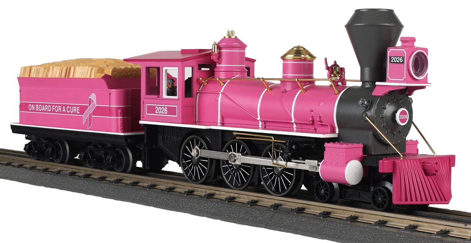 30-1919-1 - O Gauge RailKing Cancer Awareness 4-6-0 Ten Wheeler Steam Engine w/Proto-Sound 3.0