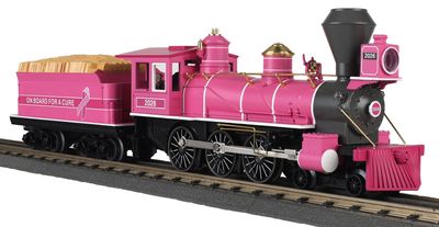 30-1919-1 - O Gauge RailKing Cancer Awareness 4-6-0 Ten Wheeler Steam Engine w/Proto-Sound 3.0