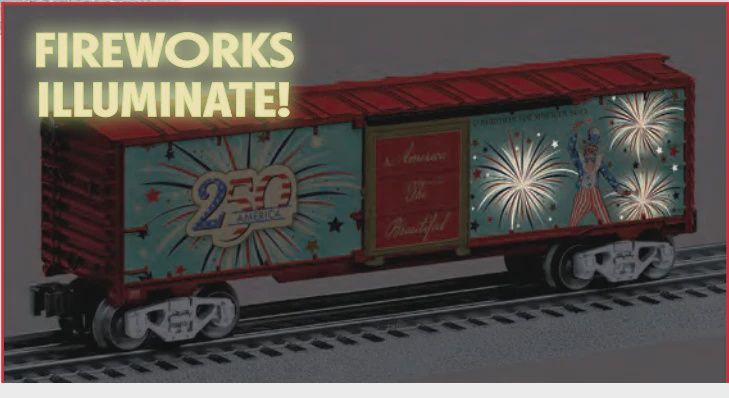 2628040 - America's 250th Fireworks Boxcar
