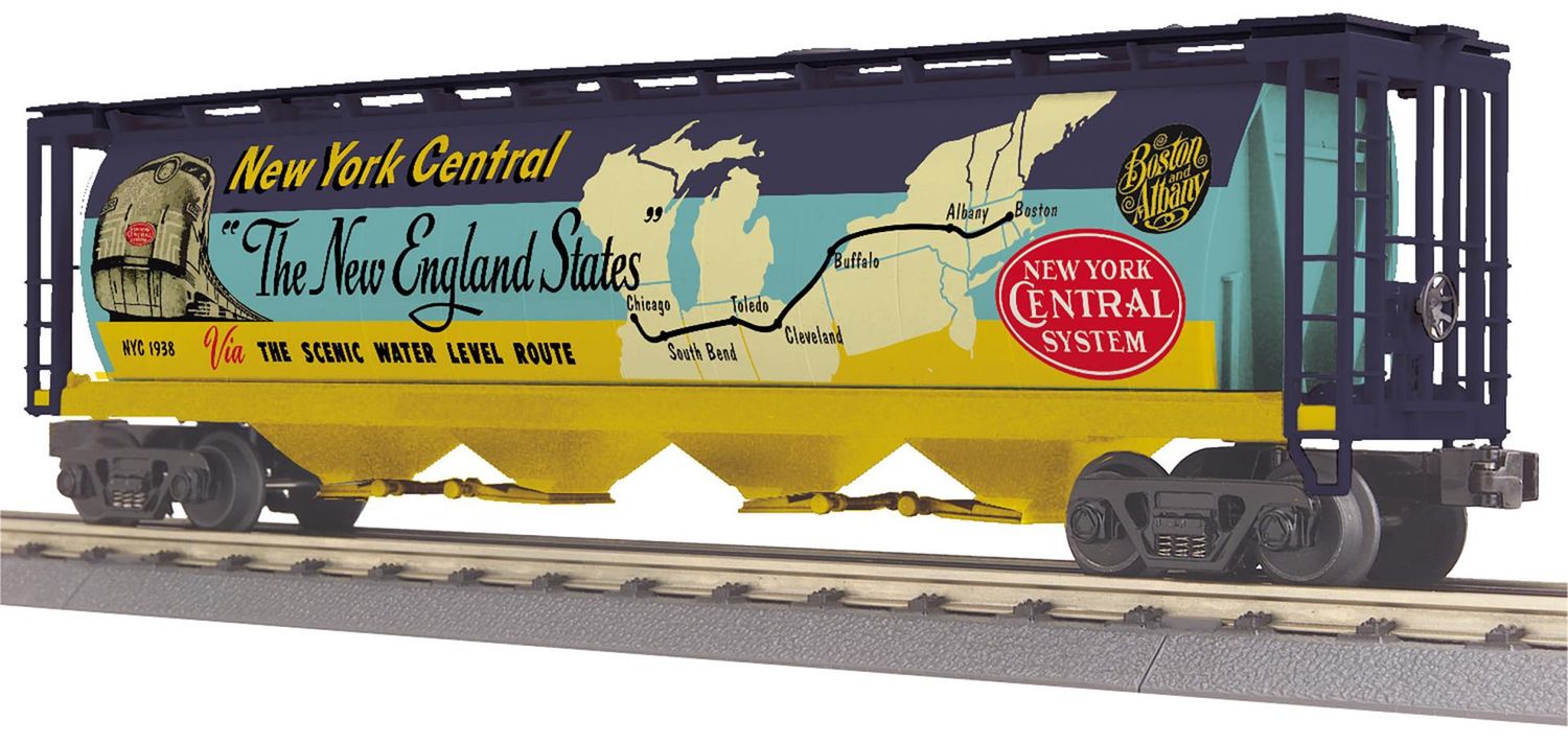 20-95777 -  Image RailKing 4-Bay Cylindrical Hopper  O Gauge RailKing New York Central 4-Bay Cylindrical Hopper Car