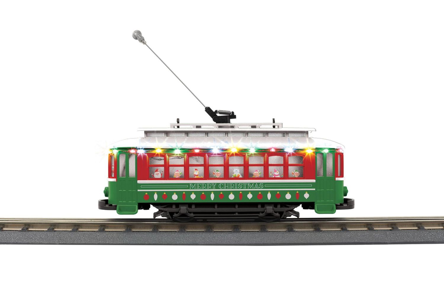 30-5266 - O Gauge RailKing Christmas Bump-n-Go Trolley With LED Lights